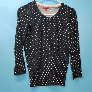 Merona Black Polka Dot Cardigan